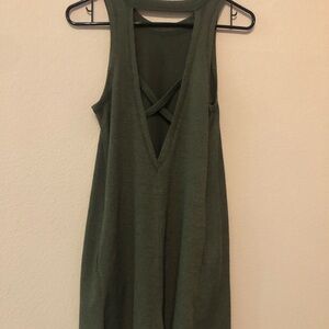 Dark green mesh type dress